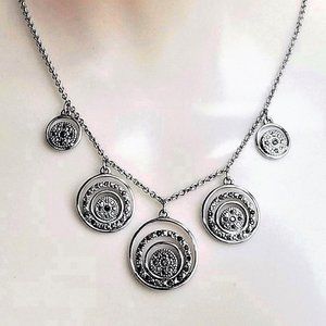 Necklace / Earring Set Silver Tone 16"